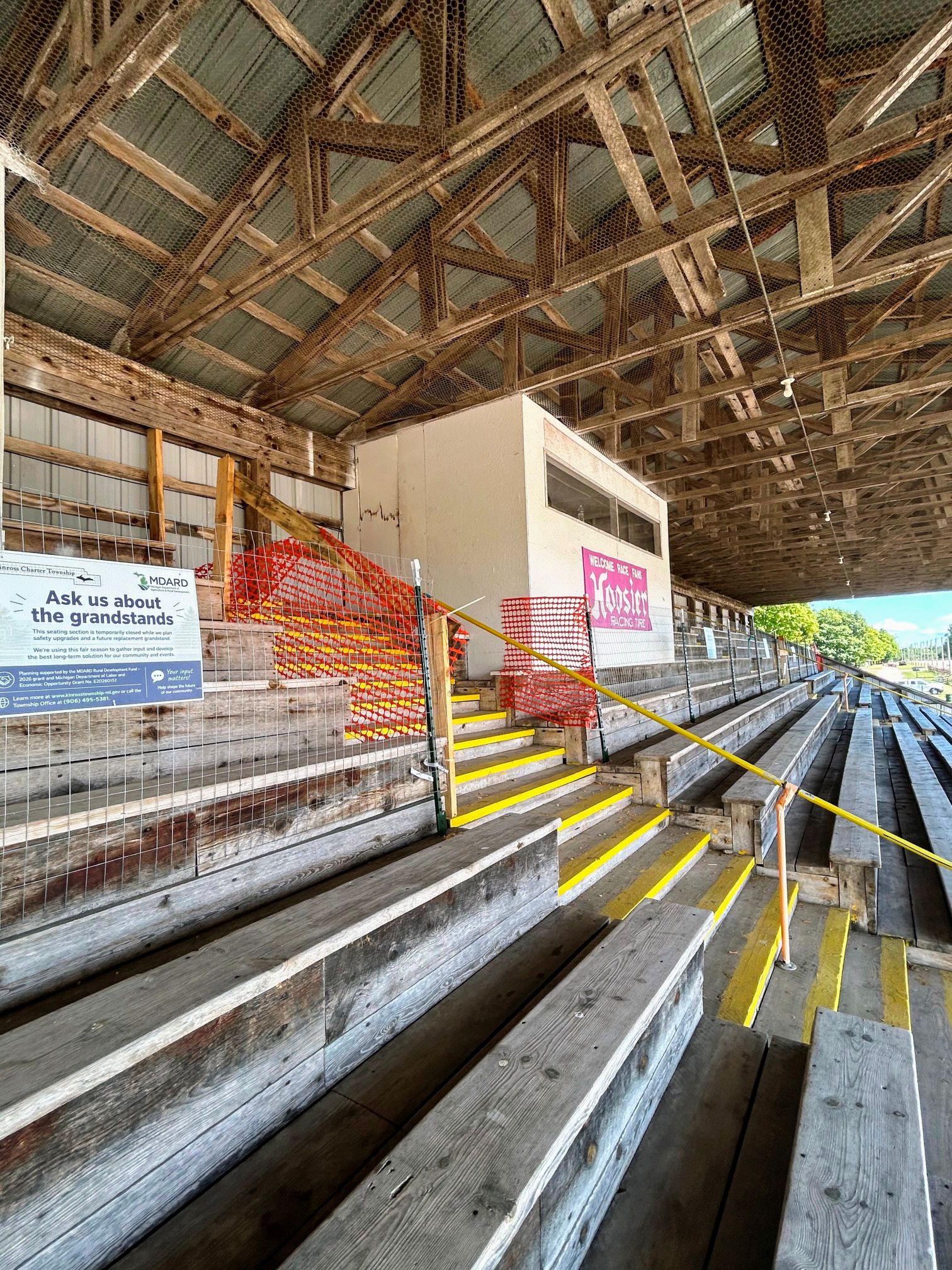 Grandstand interior